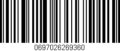 Código de barras (EAN, GTIN, SKU, ISBN): '0697026269360'