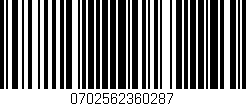 Código de barras (EAN, GTIN, SKU, ISBN): '0702562360287'