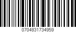 Código de barras (EAN, GTIN, SKU, ISBN): '0704831734959'