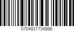 Código de barras (EAN, GTIN, SKU, ISBN): '0704831734966'