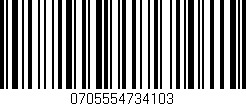 Código de barras (EAN, GTIN, SKU, ISBN): '0705554734103'