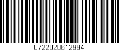 Código de barras (EAN, GTIN, SKU, ISBN): '0722020612994'