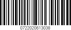 Código de barras (EAN, GTIN, SKU, ISBN): '0722020613038'