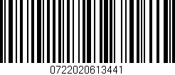 Código de barras (EAN, GTIN, SKU, ISBN): '0722020613441'