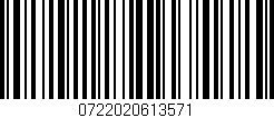 Código de barras (EAN, GTIN, SKU, ISBN): '0722020613571'