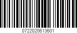 Código de barras (EAN, GTIN, SKU, ISBN): '0722020613601'