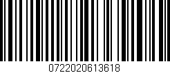 Código de barras (EAN, GTIN, SKU, ISBN): '0722020613618'