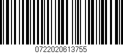 Código de barras (EAN, GTIN, SKU, ISBN): '0722020613755'