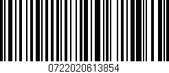 Código de barras (EAN, GTIN, SKU, ISBN): '0722020613854'