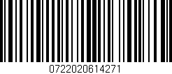 Código de barras (EAN, GTIN, SKU, ISBN): '0722020614271'