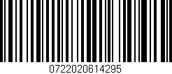 Código de barras (EAN, GTIN, SKU, ISBN): '0722020614295'