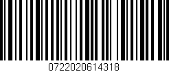 Código de barras (EAN, GTIN, SKU, ISBN): '0722020614318'