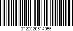 Código de barras (EAN, GTIN, SKU, ISBN): '0722020614356'