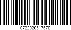 Código de barras (EAN, GTIN, SKU, ISBN): '0722020617678'