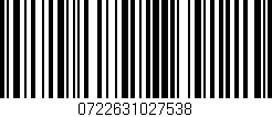 Código de barras (EAN, GTIN, SKU, ISBN): '0722631027538'