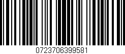 Código de barras (EAN, GTIN, SKU, ISBN): '0723706399581'