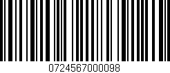 Código de barras (EAN, GTIN, SKU, ISBN): '0724567000098'