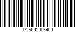 Código de barras (EAN, GTIN, SKU, ISBN): '0725882005409'
