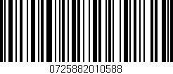 Código de barras (EAN, GTIN, SKU, ISBN): '0725882010588'