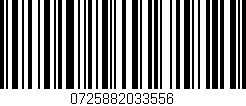 Código de barras (EAN, GTIN, SKU, ISBN): '0725882033556'