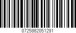 Código de barras (EAN, GTIN, SKU, ISBN): '0725882051291'