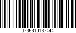 Código de barras (EAN, GTIN, SKU, ISBN): '0735810167444'