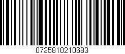 Código de barras (EAN, GTIN, SKU, ISBN): '0735810210683'