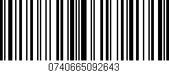 Código de barras (EAN, GTIN, SKU, ISBN): '0740665092643'