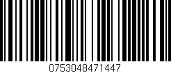 Código de barras (EAN, GTIN, SKU, ISBN): '0753048471447'