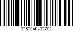 Código de barras (EAN, GTIN, SKU, ISBN): '0753048482702'