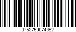 Código de barras (EAN, GTIN, SKU, ISBN): '0753759074852'