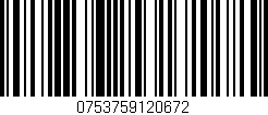 Código de barras (EAN, GTIN, SKU, ISBN): '0753759120672'