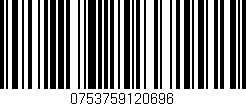 Código de barras (EAN, GTIN, SKU, ISBN): '0753759120696'