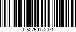 Código de barras (EAN, GTIN, SKU, ISBN): '0753759142971'