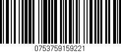 Código de barras (EAN, GTIN, SKU, ISBN): '0753759159221'