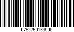 Código de barras (EAN, GTIN, SKU, ISBN): '0753759166908'