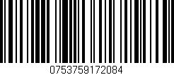 Código de barras (EAN, GTIN, SKU, ISBN): '0753759172084'