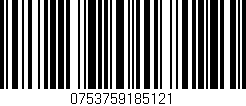 Código de barras (EAN, GTIN, SKU, ISBN): '0753759185121'