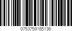Código de barras (EAN, GTIN, SKU, ISBN): '0753759185138'
