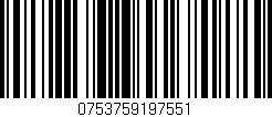 Código de barras (EAN, GTIN, SKU, ISBN): '0753759197551'