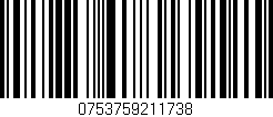 Código de barras (EAN, GTIN, SKU, ISBN): '0753759211738'