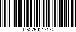 Código de barras (EAN, GTIN, SKU, ISBN): '0753759217174'