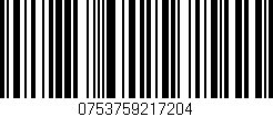 Código de barras (EAN, GTIN, SKU, ISBN): '0753759217204'