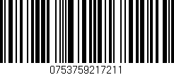 Código de barras (EAN, GTIN, SKU, ISBN): '0753759217211'