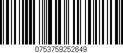 Código de barras (EAN, GTIN, SKU, ISBN): '0753759252649'