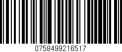 Código de barras (EAN, GTIN, SKU, ISBN): '0758499216517'