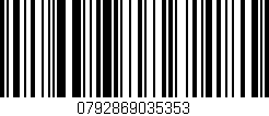 Código de barras (EAN, GTIN, SKU, ISBN): '0792869035353'