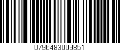 Código de barras (EAN, GTIN, SKU, ISBN): '0796483009851'