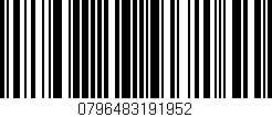 Código de barras (EAN, GTIN, SKU, ISBN): '0796483191952'