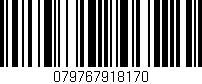 Código de barras (EAN, GTIN, SKU, ISBN): '079767918170'